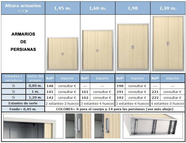 Armarios de persiana roperos, armarios, armario ropero oficina