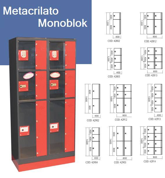 Consignas metálicas para maletas